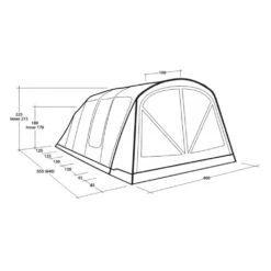 Outwell Alabama 6 Air TC Tent (2025) -Outdoor World Direct Shop 111494 alabama 6 air tc drawing perspective2