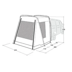 Outwell Dunecrest L Awning (2025) -Outdoor World Direct Shop 111498 dunecrest l drawing perspective2