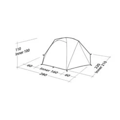 Robens Boulder 3 Tent (2024) -Outdoor World Direct Shop 130344 boulder 3 drawing perspective2