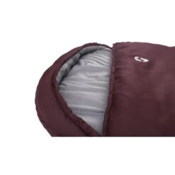 Outwell Campion Lux Sleeping Bag (Aubergine) -Outdoor World Direct Shop 230397 campion lux aubergine left side zipper feature photo2