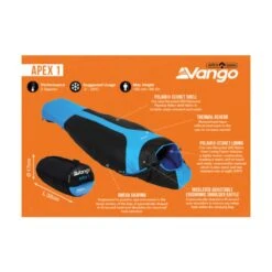 Vango Apex 1 Sleeping Bag -Outdoor World Direct Shop apex 1 infographic lr