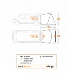Vango Arden Tailgate Awning (2025) -Outdoor World Direct Shop arden tailgate floorplan low res