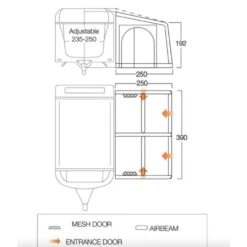 Vango Airbeam Vango Balletto Air 390 Elements Shield Caravan Awning (2024) -Outdoor World Direct Shop balletto 390 floor