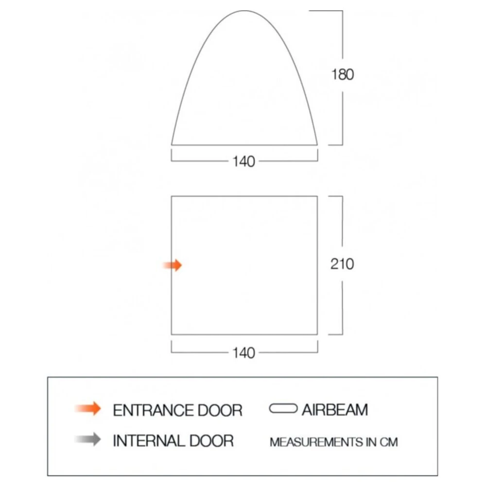 Vango Free-Standing Inner Tent (Midnight) (BR003) 2 Vango Free-Standing Inner Tent (Midnight) (BR003) - Image 2