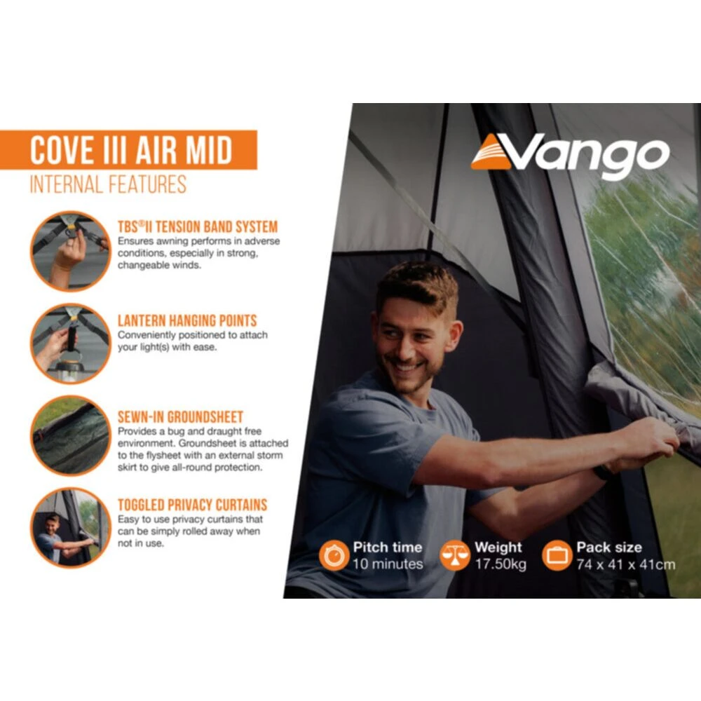 Vango Airbeam Vango Cove III Air Mid Awning (2024) 10 Vango Airbeam Vango Cove III Air Mid Awning (2024) - Image 10