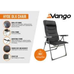 Vango Hyde DLX Chair (Shadow Grey) -Outdoor World Direct Shop hyde dlx chair lr