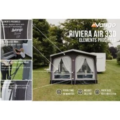 Vango Airbeam Vango Riviera Air 390 Elements ProShield Caravan Awning (2024) -Outdoor World Direct Shop riviera air 330 eps 1