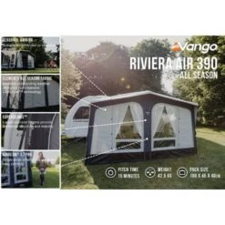 Vango Airbeam Vango Riviera Air 390 Elements TC Caravan Awning (2024) -Outdoor World Direct Shop riviera air 390 as