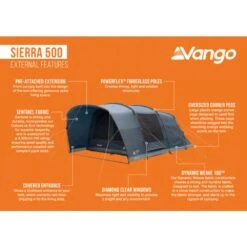 Vango Sierra 500 Poled Tent (2025) -Outdoor World Direct Shop sierra 500 infographic lowres