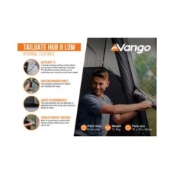 Vango Tailgate Hub II Low Poled Awning (2025) -Outdoor World Direct Shop tailgate hub infographic2 lowres small