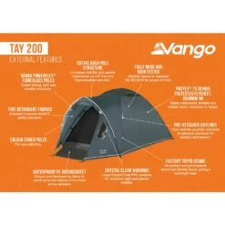 Vango Tay 200 Tent (2025) -Outdoor World Direct Shop tay 200 infographic external lowres