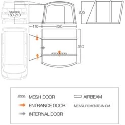 Vango Cove III Air Low Awning 19 Vango Cove III Air Low Awning -Outdoor World Direct Shop vango 2019 awnings floorplan cove lowlr