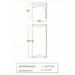 Vango Airbeam Vango Zipped Sun Canopy (TA108) 9 Vango Airbeam Vango Zipped Sun Canopy (TA108) -Outdoor World Direct Shop vango 2021 tent additions floorplan zipped sun canopy ta108